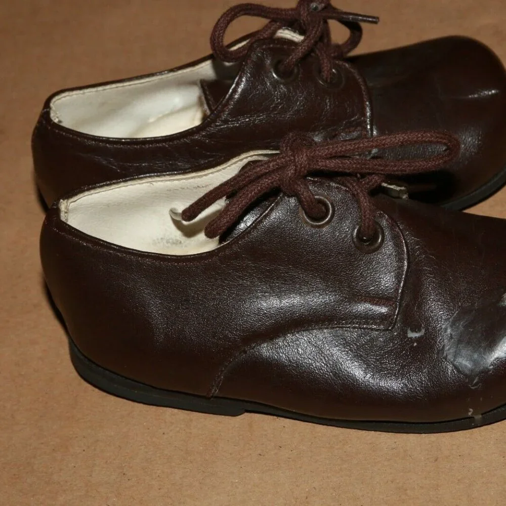 Vintage brown oxford shoes baby boy dressy 6-9m Calzado de Lujo